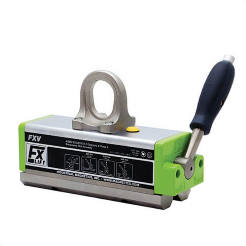 Mag-Mate FXV1775 Permanent Rare Earth Lift Magnet, 1775 lb Load, 13.5 in L x 8.3 in H, Locking On/Off Magnet Activation, 9 in L Handle