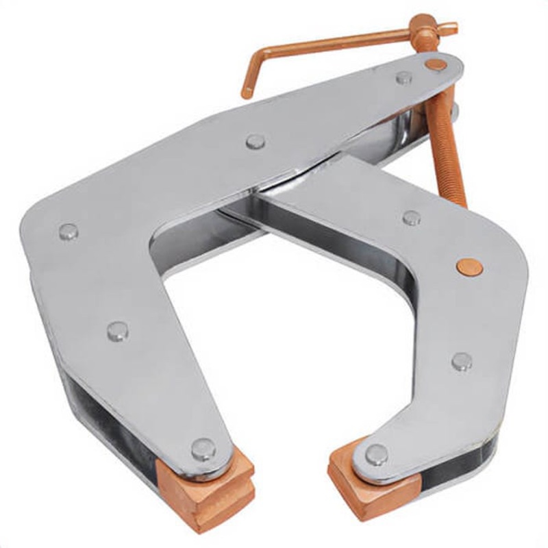 Mag-Mate K100TD Kant-Twist Deep Reach Cantilever Clamp with Copper Plated Jaw, Screw and T-Handle, 10 in Clamping