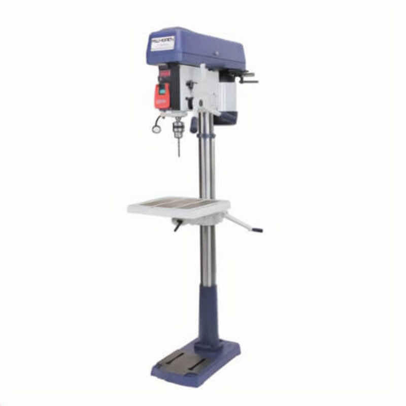 Palmgren 9680177 Floor Step Pulley Heavy Duty Drill Press, 1 hp, 120/240 VAC, 17 in Swing, 14-3/8 x 14-3/8 in Table