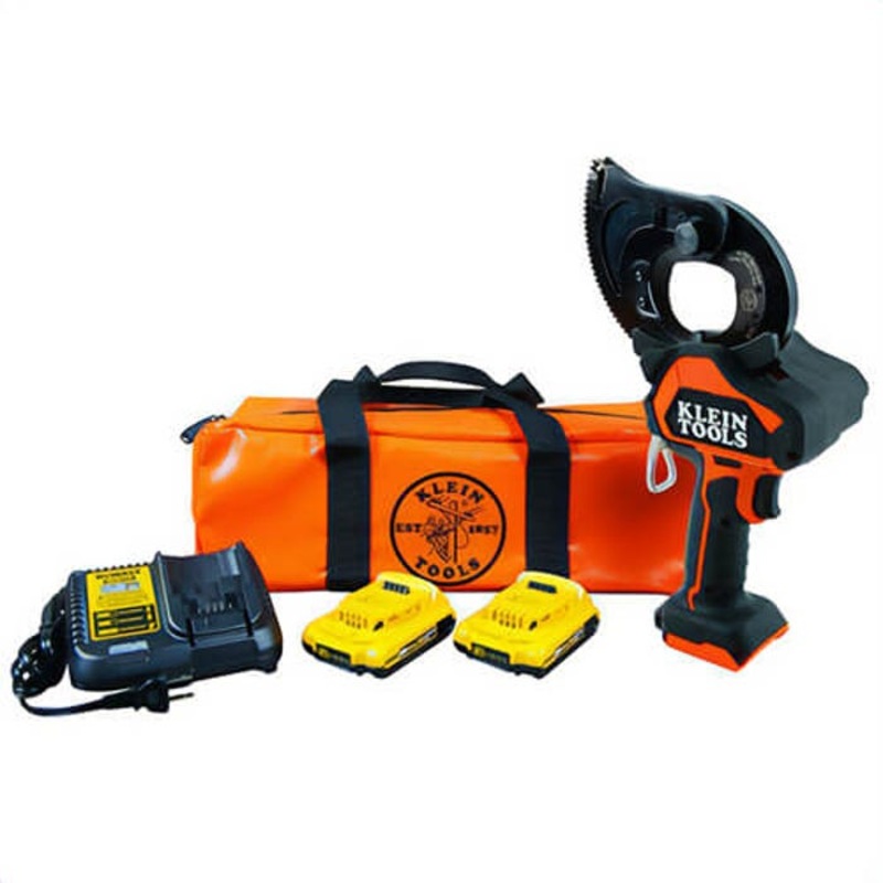 Klein BAT20GD1 BAT Gear-Driven Cable Cutters, 1/2 in EHS Cable Cutting, 20 V, 2 Ah Battery Lithium-ion Battery