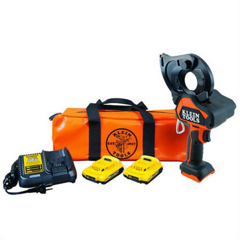 Klein BAT20GD10 BAT Gear-Driven Cable Cutters, 1,000 mcm, 1,500 mcm Cutting, 20 V, 2 Ah Battery Lithium-ion Battery