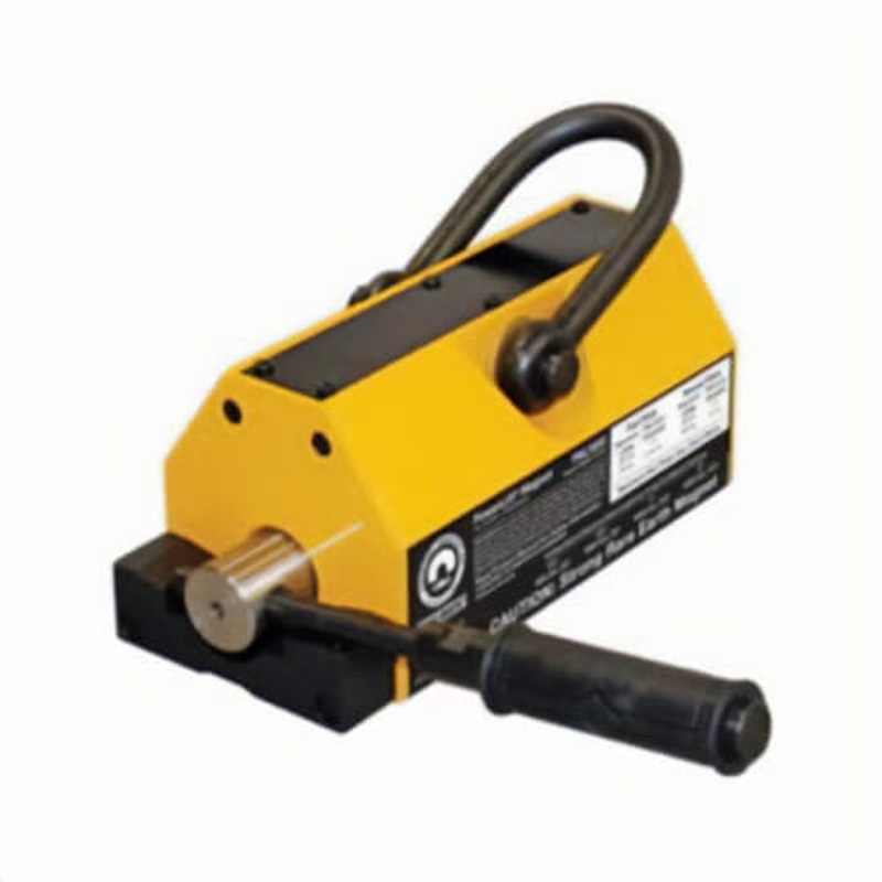 Mag-Mate PowerLift PNL1600 Permanent Rare Earth Lifting Magnet, 1600 lb Load, 10-3/4 in L x 8-7/8 in H, Locking On/Off Magnet Activation, Neodymium