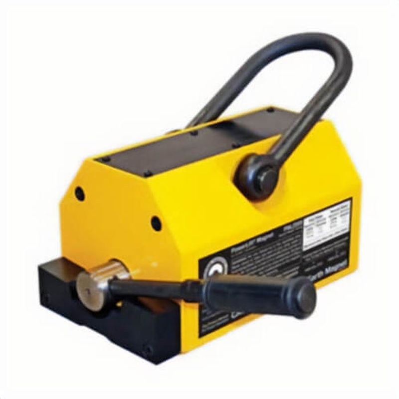 Mag-Mate PowerLift PNL2500 Permanent Rare Earth Lifting Magnet, 2500 lb Load, 12-5/8 in L x 8-7/8 in H, Locking On/Off Magnet Activation, Neodymium