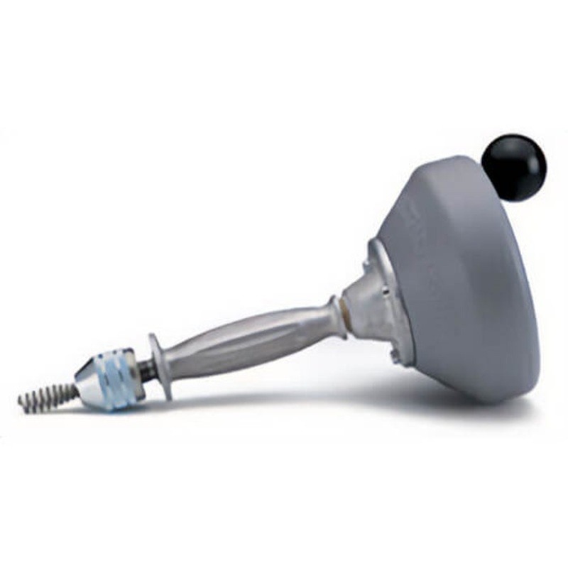 Ridgid 58890 Hand Spinner K-25-BP with C-1IC Bulb Auger Cable, 3/4 to 1-1/2 in Drain Line, 5/16 in dia x 25 ft L Cable