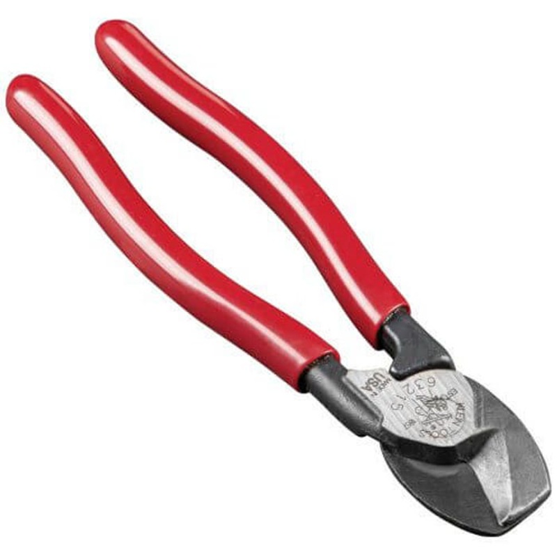 Klein 63215 Compact High Leverage Cable Cutter, 6.6 in OAL, For Wire Thick 1/0, Steel Jaw
