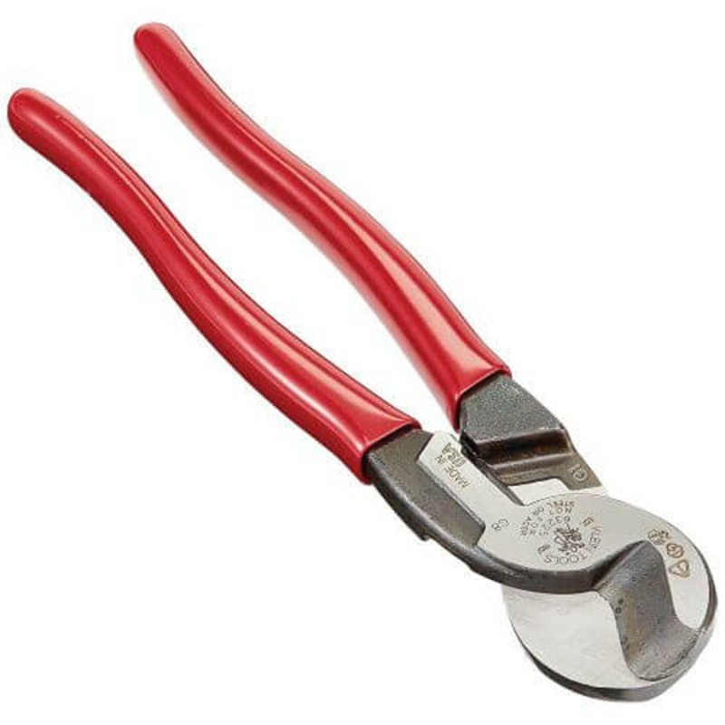 Klein 63225 High Leverage Cable Cutter, 9.07 in OAL, For Wire Thick 4/0 AWG, 2/0 AWG, 24 AWG, Steel Jaw