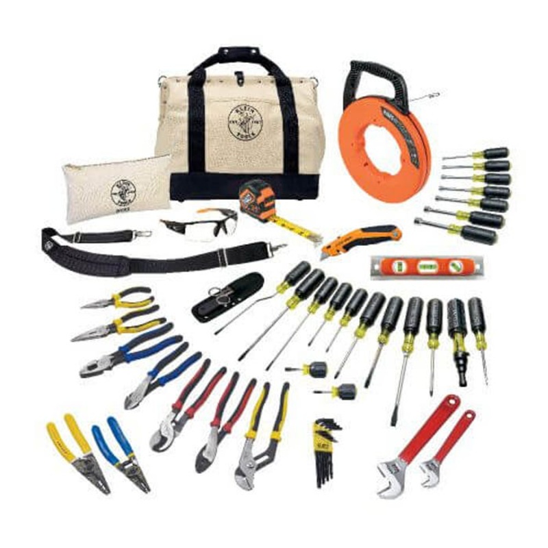 Klein 80141 Journeyman Rapi-Driv Klein-Kurve Electrician's Tool Set, 41 pc
