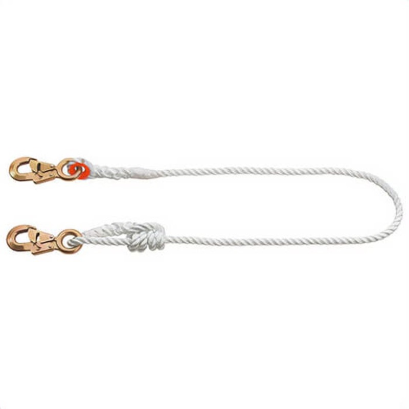 Klein 87428 Adjustable Length Webbing Lanyard, 3-1/2 to 5 ft L, Nylon Line, Snap Hook Anchorage Connection, Snap Hook Harness Connection Hook