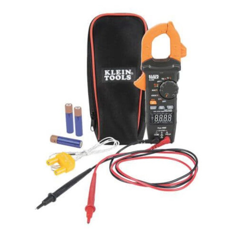 Klein CL390 Auto-Ranging AC/DC Digital Clamp Meter, 600V AC/DC, 400 A, 4,000 uF, 200 uA, 40 MOhm, 10 Hz to 60 kHz, 1.61 in Jaw