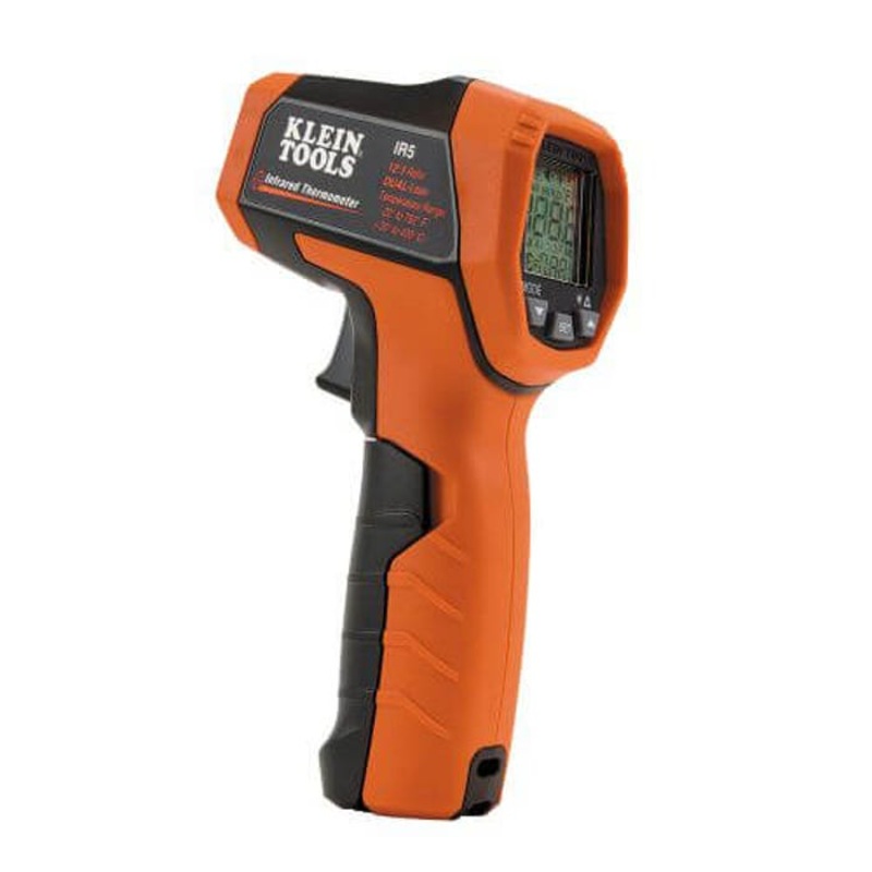 Klein IR5 Dual Laser Infrared Thermometer, -22 to 752F, +/- 4 % Accuracy, 12:1 Resolution, Digital Backlit LCD