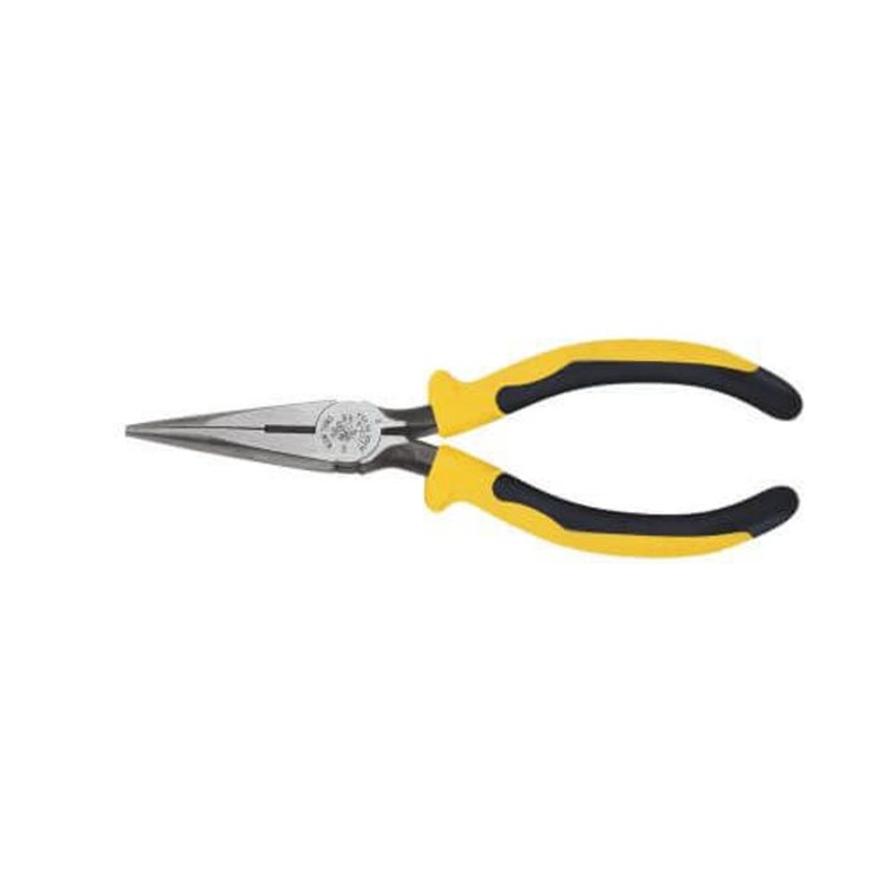 Klein Journeyman J203-6 Long Needle Nose Plier, Knurled Tool Steel Jaw, 1-7/8 in L x 0.688 in W Jaw, 6-3/4 in OAL, 3/32 in W Tip