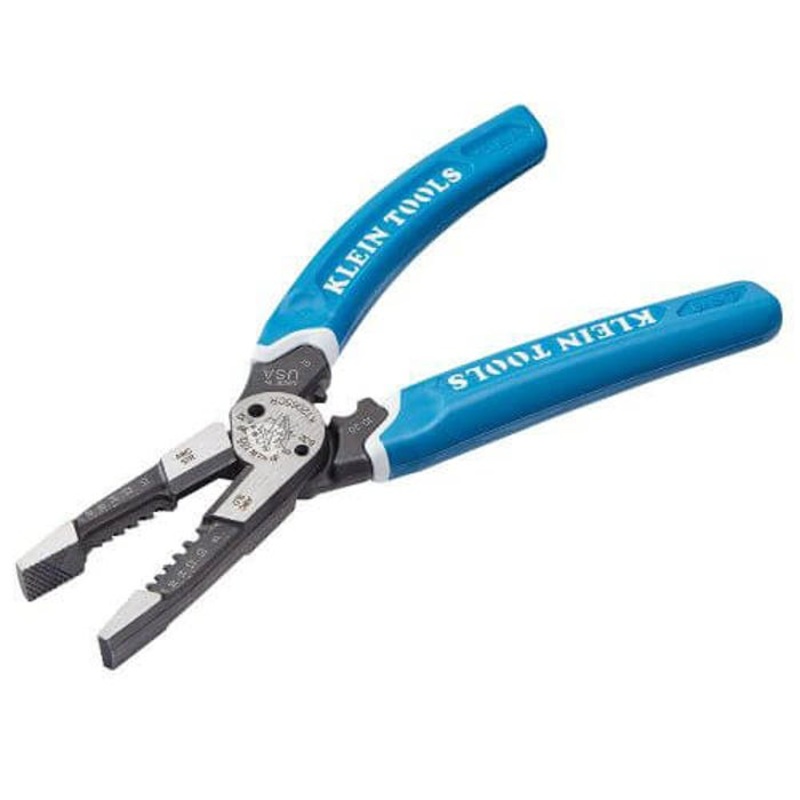Klein K12065CR Klein-Kurve Heavy Duty Wire Stripper/Cutter/Crimper Multi-Tool with (6) Stripping Holes, 18 to 8 AWG
