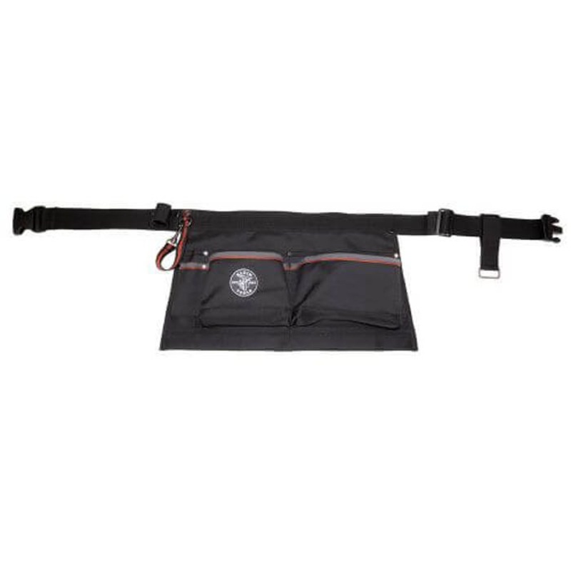 Klein Tradesman Pro 5244 Heavy Duty Tool Pouch Apron, Adjustable, 6 Pockets, 1680d Ballistic Weave, Black
