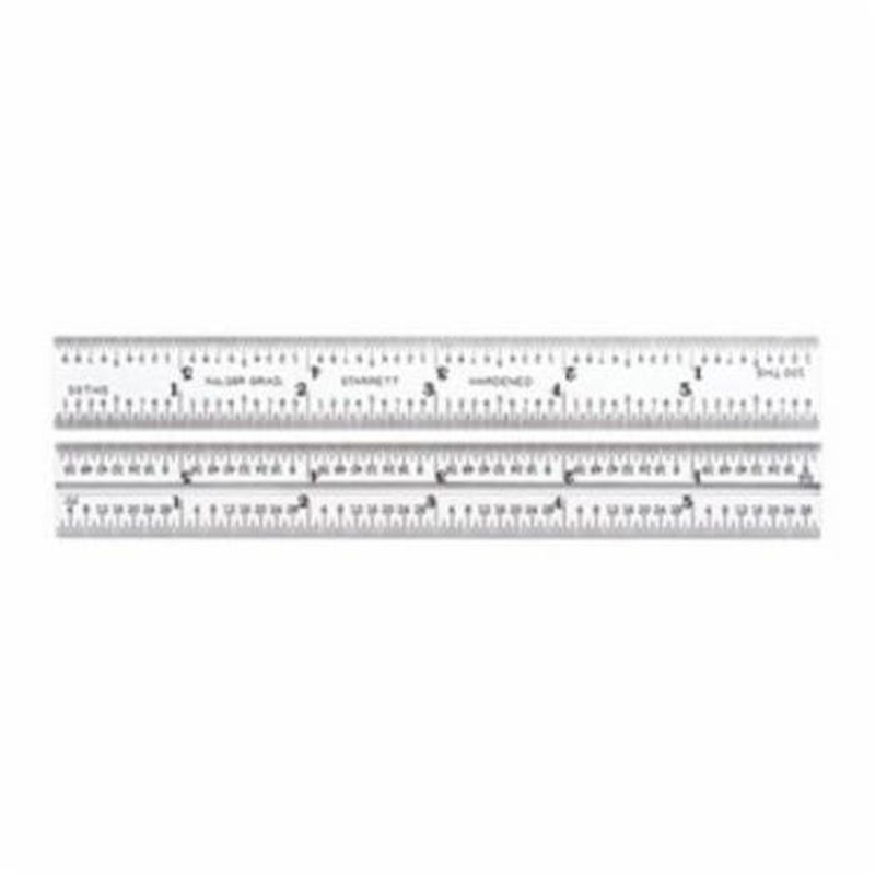 Starrett CB6-16R Combination Square Blade, 6 in L Hardened and Tempered Steel Blade, 1 pc, #16R - Quick-Reading