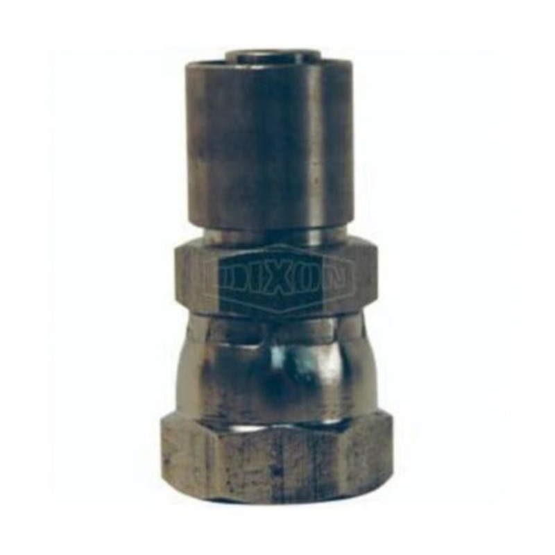 Dixon FJS-04-04 Crimp Collar, 1/4 in, Female JIC Swivel, 304 Stainless Steel, Domestic