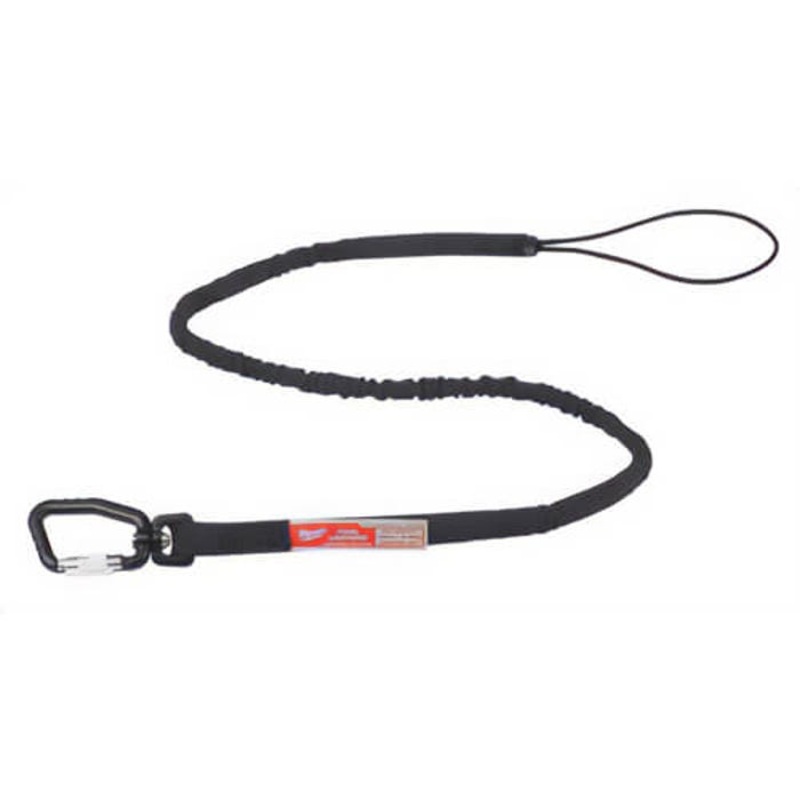 Milwaukee 48-22-8816 Extended Reach Locking Tool Lanyard, 15 lb Capacity, Double Locking Carabiner Connection, Nylon/Rubber