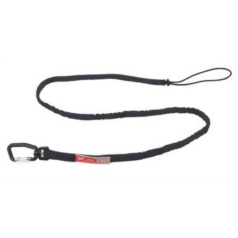Milwaukee 48-22-8817 Extended Reach Locking Tool Lanyard, 15 lb Capacity, Double Locking Carabiner Connection, Nylon/Rubber