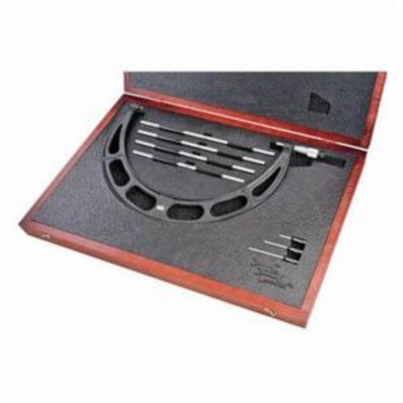 Starrett 224.1DRLZ Micrometer Set, 12 - 16 in Range 0.001 in Graduations, Steel
