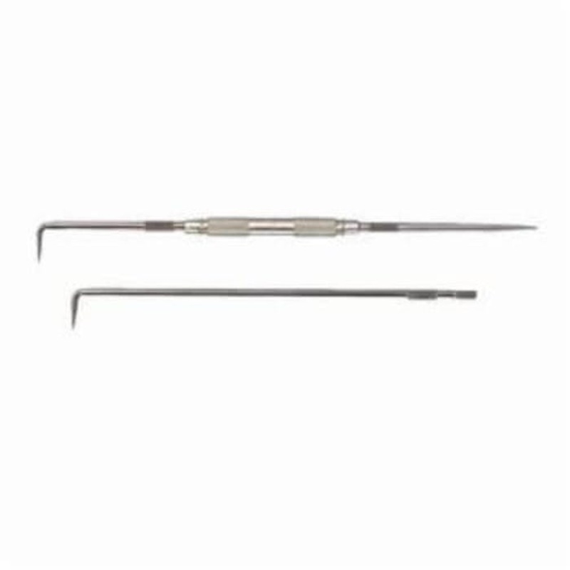 Starrett 67A Improved Scriber with Straight, Short Bent and Long Bent Points, Steel Taper Tip, Knurled Grip Handle, 12 in L