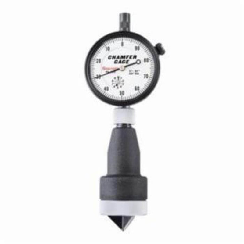 Starrett 683-3Z Internal Chamfer Gage, 0 to 1 in Measuring, Graduations 0.001 in, 3-Blade Plunger, 2-19/64 in dia