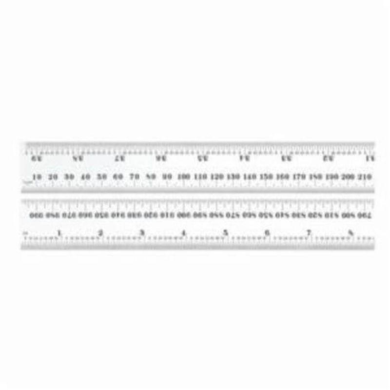Starrett C636-1000 Precision Rule, Imperial/Metric Measuring System, Graduations #36 - 32nds and 1/2mm One Side; 64ths and mm on Reverse Side