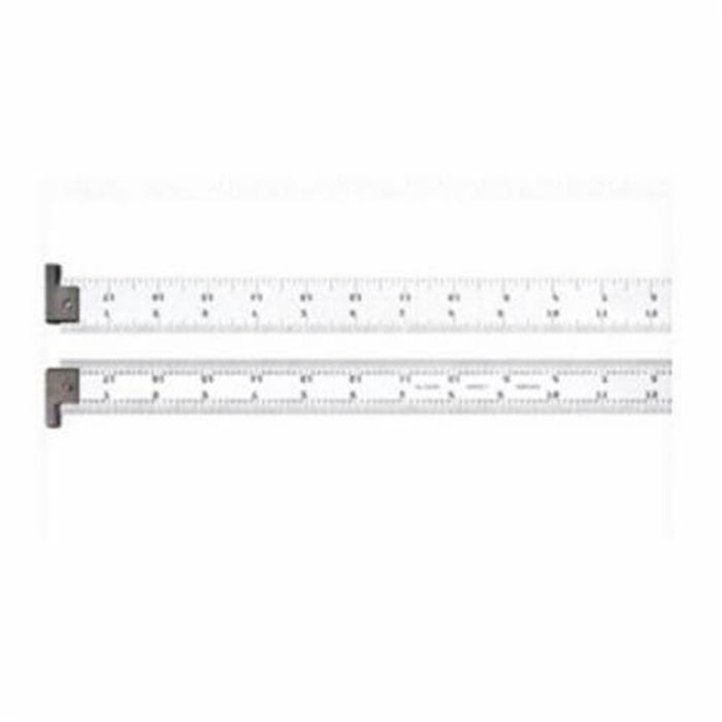 Starrett CH604R-18 Spring Tempered Precision Rule, Imperial, Graduations #4R to 8ths, 16ths, Quick-Reading 32nds, 64ths, 18 in L