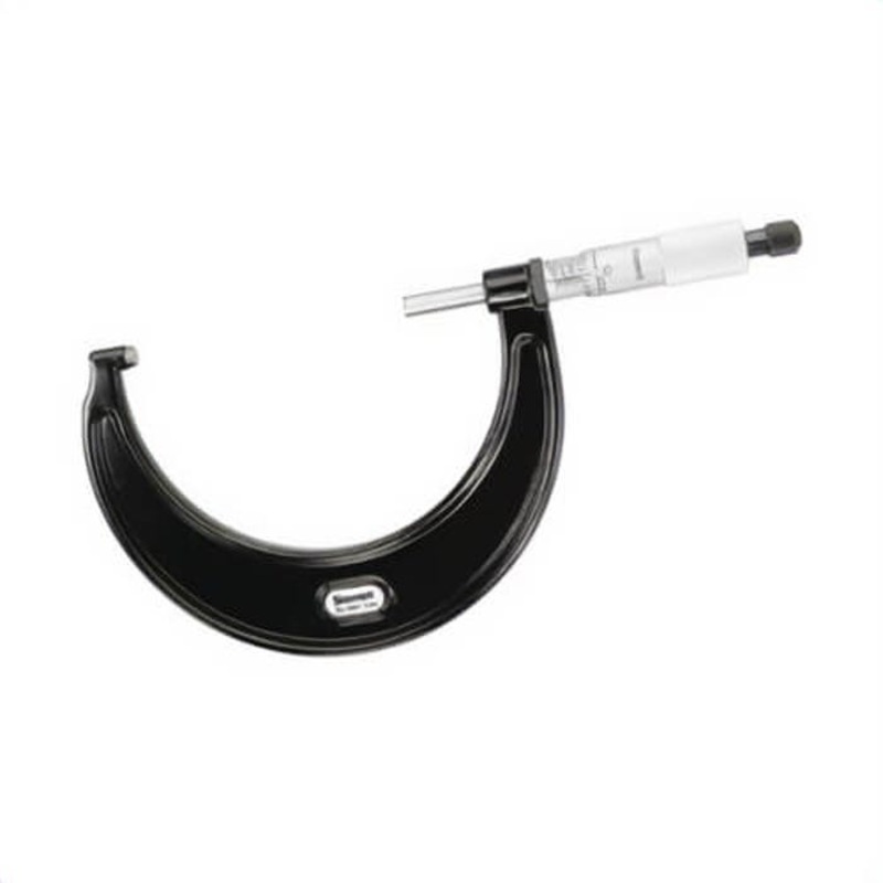 Starrett T436.1XRL-4 Mechanical Outside Micrometer, 3 to 4 in, Graduations: 0.0001 in, Carbide Tip, Satin Chrome