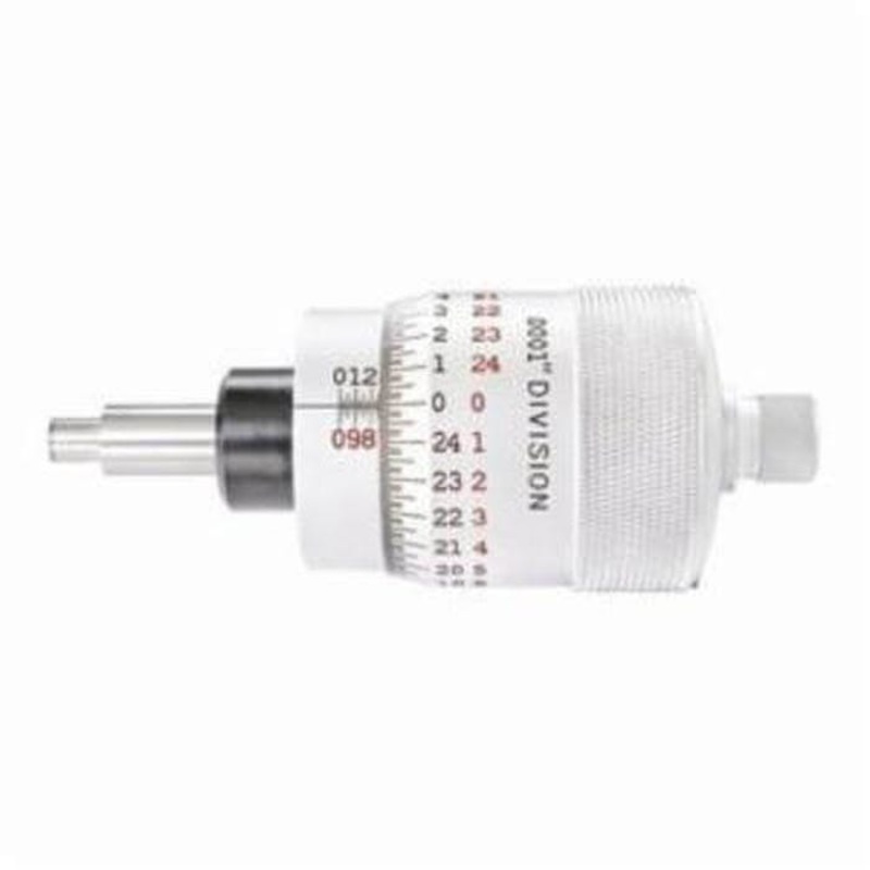 Starrett T468XSP-1 68 Series Direct Reading Large Micrometer Head, 0 to 1 in, Graduations: 0.0001 in, Carbide Tip, Satin Chrome