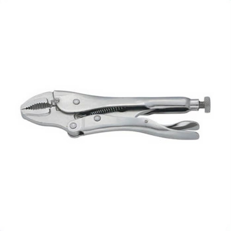 Williams Locking Plier, 1-Handed Lever, Curved Jaw, Screw Locking, Serrated Jaw Surface, 10 in OAL, Yes Cutter Included