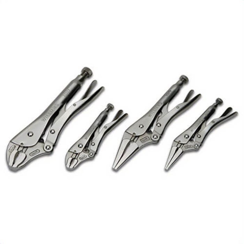 Williams Plier Set, Locking Pliers, Serrated Jaw Surface, 4 pc