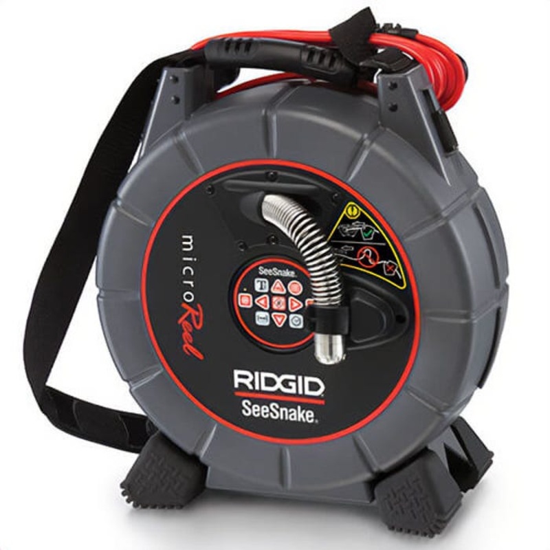 Ridgid 35138 Pipe Inspection Camera Monitor, Series: SeeSnake microReel L100, 1-1/2 to 4 in, 100 ft Push Rod L