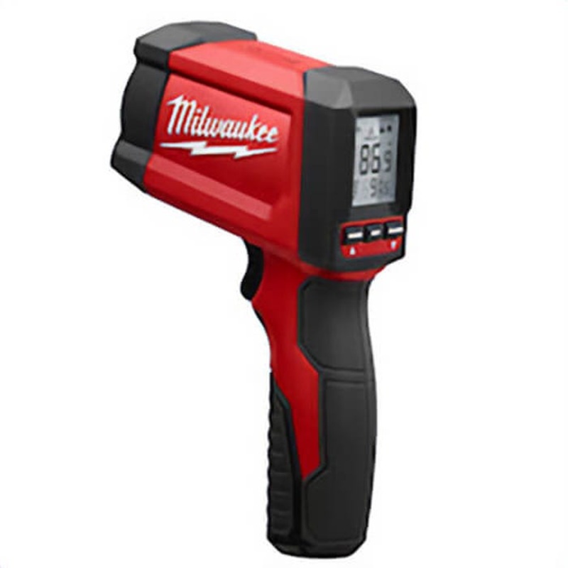 Milwaukee 2268-20 Infrared Thermometer, -22 to 1472F , +/-1.8 % Accuracy, 12:1 Focus Spot, 0.96 Fixed, 9 VDC Alkaline Battery