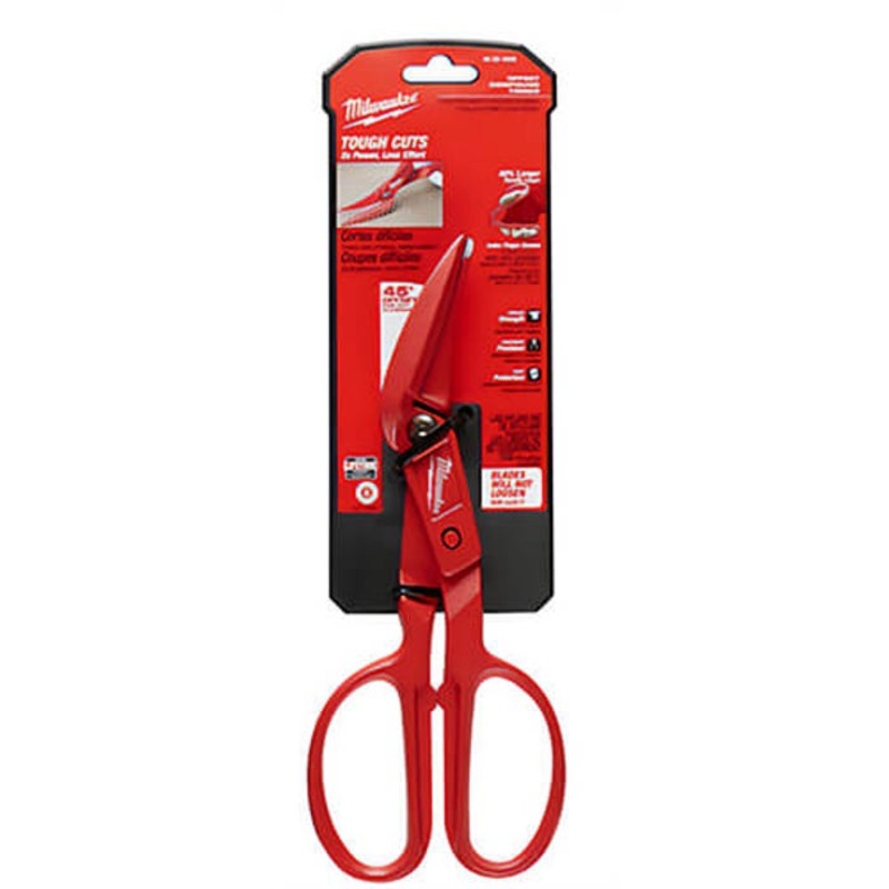 Milwaukee 48-22-4005 Compound Tinner Snip, 16 ga Cold Rolled Steel, 18 ga Stainless Steel Cutting, 2 in L of Cut