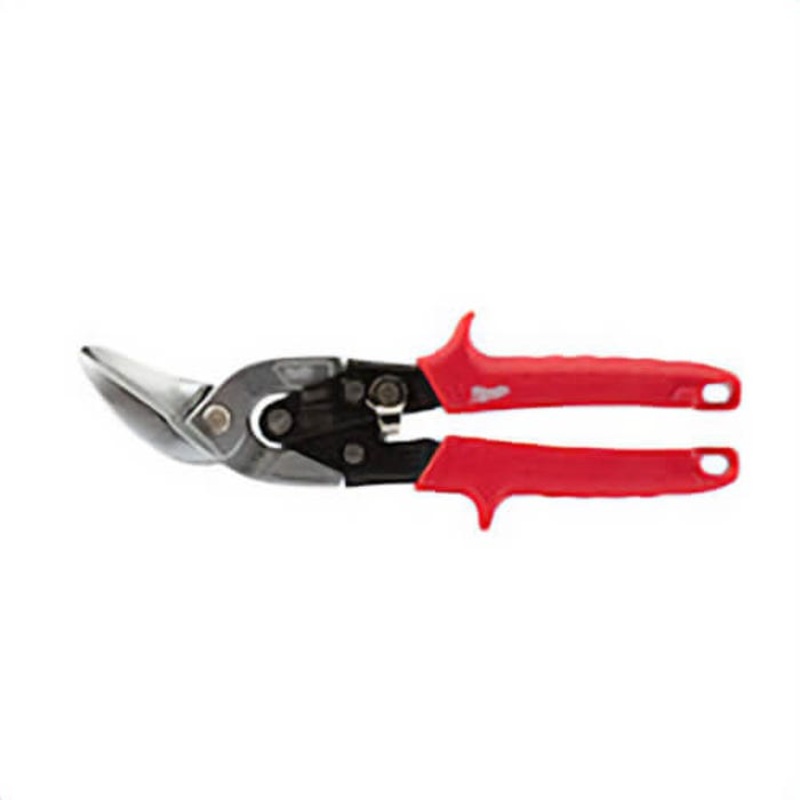 Milwaukee 48-22-4512 Aviation Snip, 18 ga Cold Rolled Steel/22 ga Stainless Steel Cutting, 5 in L of Cut, Left Cutting Offset Snip, Steel Blade