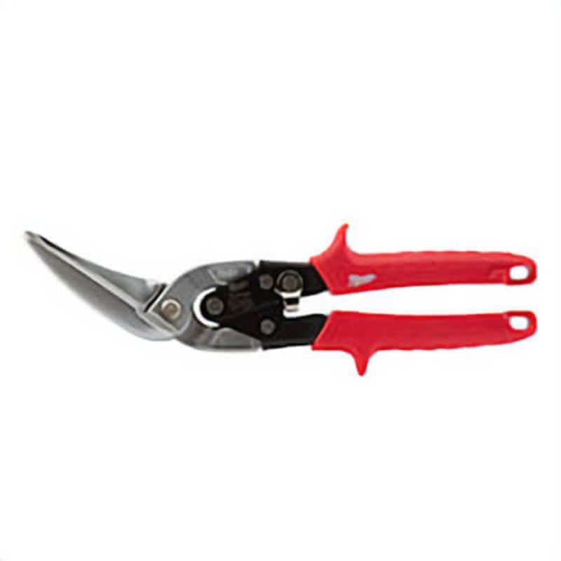 Milwaukee 48-22-4538 Aviation Snip, 18 ga Cold Rolled Steel/22 ga Stainless Steel Cutting, 3-3/4 in L of Cut, Long Cutting Offset Snip, Steel Blade