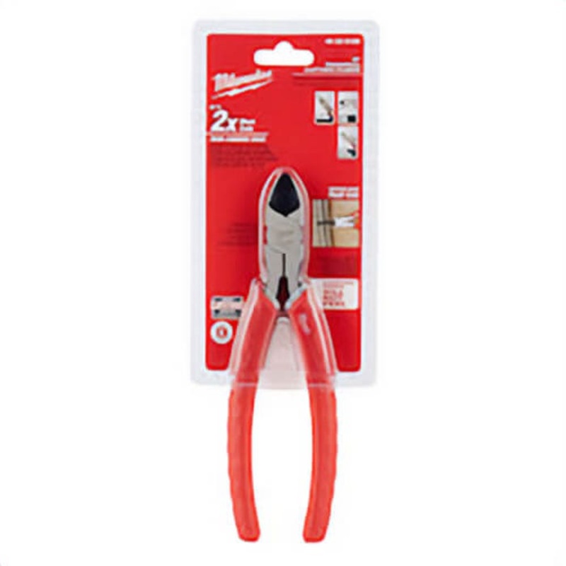 Milwaukee 48-22-6108 Gen II diagonal Cutting Plier, 1.13 in, 11/32 in Wire Nominal, 0.88 in L x 0.406 in W Steel Tapered Jaw, 8 in OAL, Flush Cut
