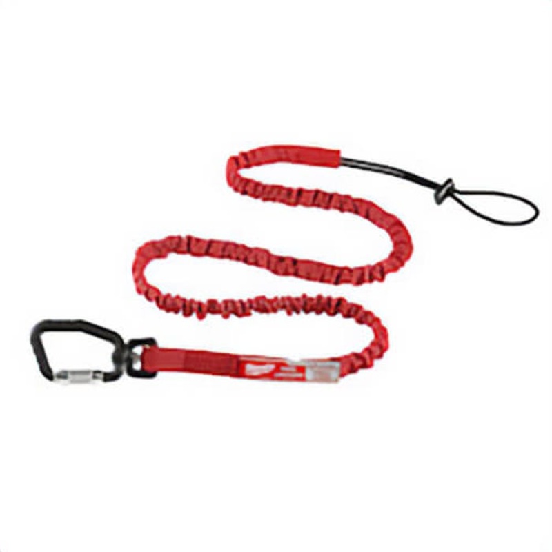 Milwaukee 48-22-8811 Extended Reach Locking Tool Lanyard, 10 lb Capacity, Loop/Carabiner Connection, Nylon/Rubber
