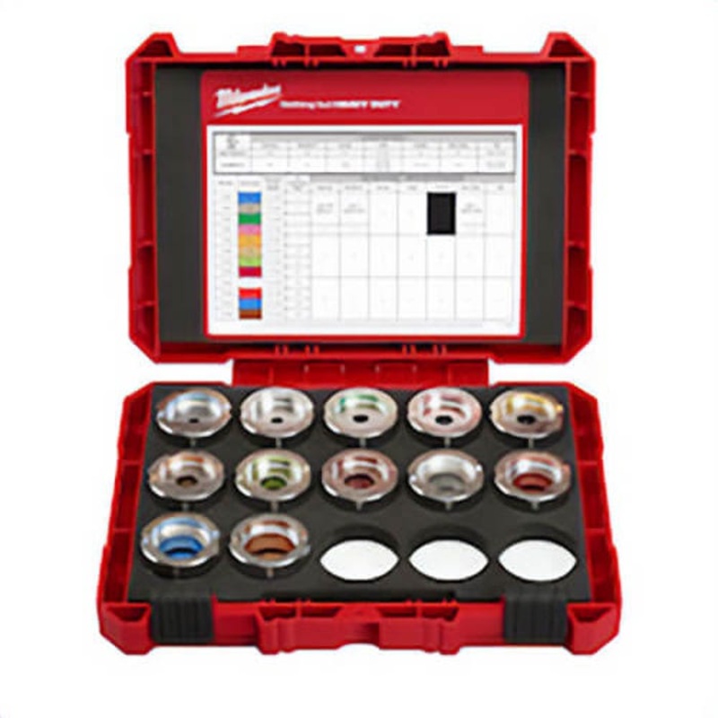 Milwaukee M18 Force Logic 49-16-KITA U-Style Crimping Tool Die Kit, 15 pc, Aluminum
