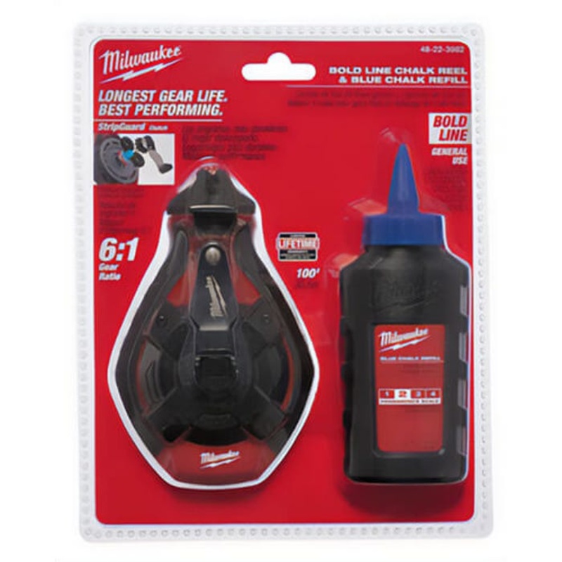 Milwaukee StripGuard 48-22-3982 Bold Line Reel Kit, 100 ft L, Flush Handle