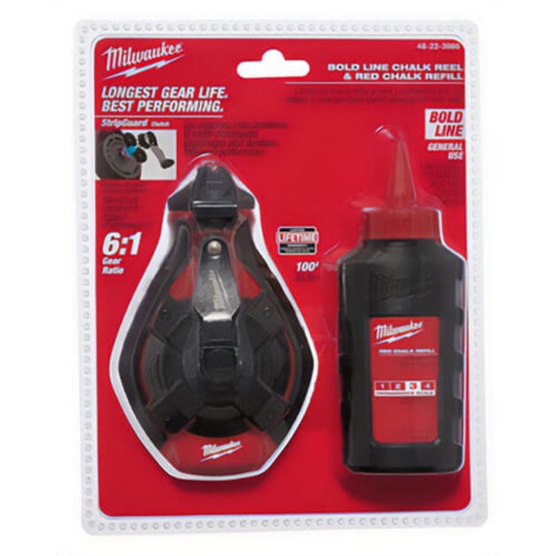 Milwaukee StripGuard 48-22-3986 Bold Line Reel Kit, 100 ft L, Flush Handle
