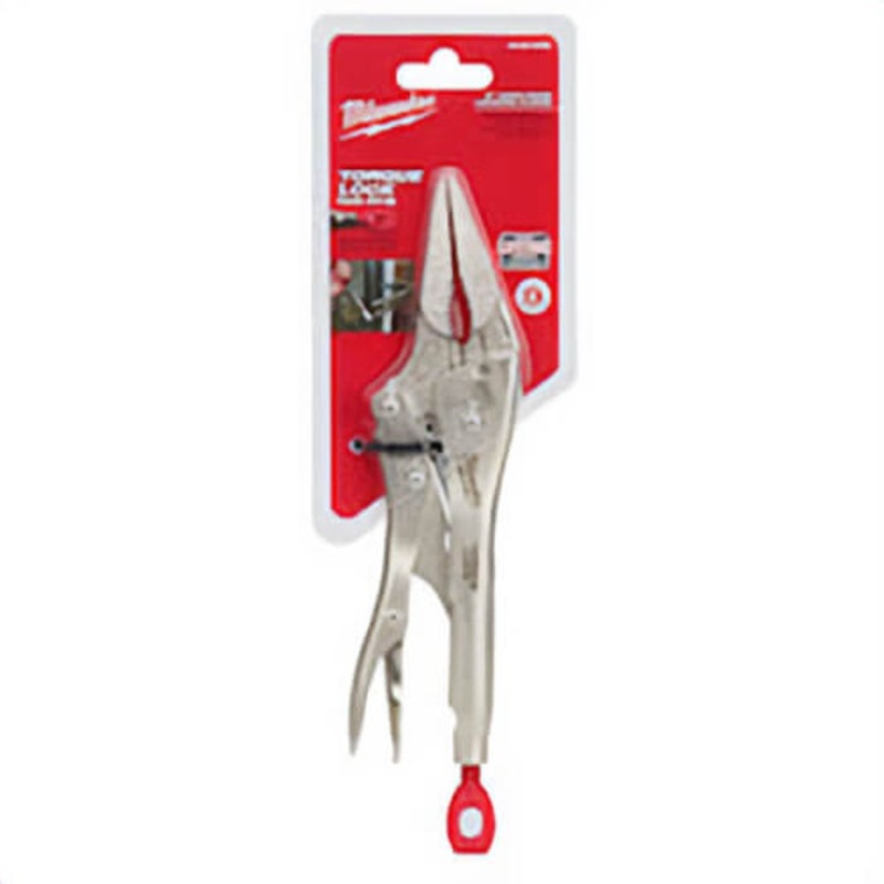 Milwaukee Torque Lock 48-22-3509 Standard Locking Plier, 2-3/4 in Nominal, 2-7/64 in L x 1/2 in W Forged Alloy Steel Long Nose Curved Jaw, 9 in OAL