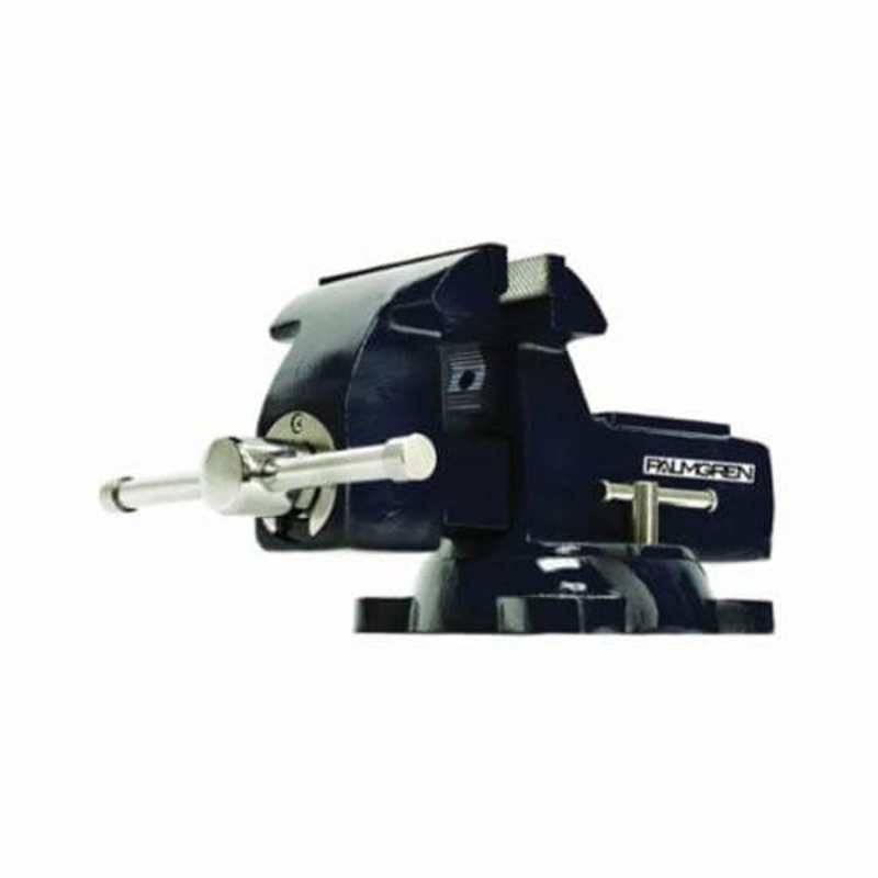 Palmgren 9629746 Combination Bench and Pipe Vise, Serrated Jaw, 7 in Jaw Opening, 6 in W Steel Jaw, 3-3/4 in D Throat