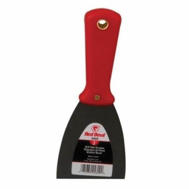 Red Devil 4829 4800 Wall Scraper, High Carbon Steel Stiff Blade, 3 in W Blade