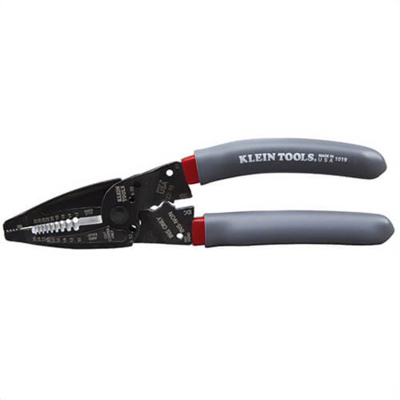 Klein 1019 Klein-Kurve 4-Function Multi-Tool Wire Stripper/Crimper, 7-3/4 in OAL, Steel Body