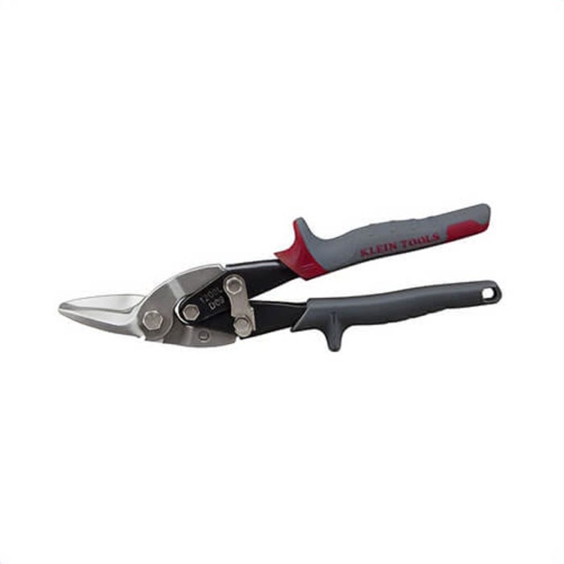 Klein 1200L Aviation Snip with Wire Cutter, 18/22 ga Cutting, Blunt Tip, 1-1/2 in L of Cut, Left/Straight Snip, Steel Blade