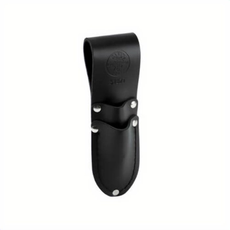 Klein 5187T Knife Holder, Tunnel, For 2100-5/2100-7 Klein Electrician's Scissors and 44200 Cable Splicer's Knife, Leather, Black