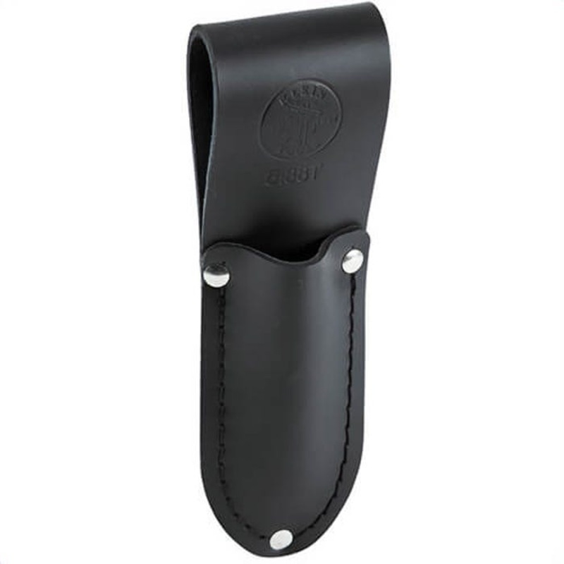 Klein 5188T Knife Holder, Tunnel, For use with: 44200 Cable Splicer's Knife, 1 pocket, Leather, Black, 7-1/4 in L x 2-1/8 in W