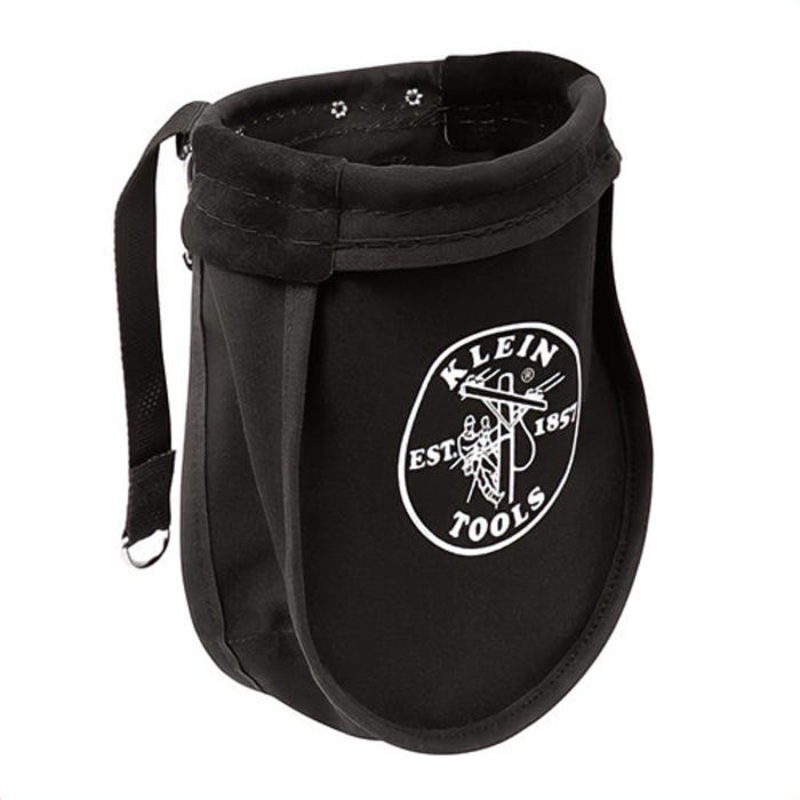 Klein 51A Tool Pouch, 1 pocket, 1 pocket, Canvas, Black, 9 in L x 10 in W x 9 in D