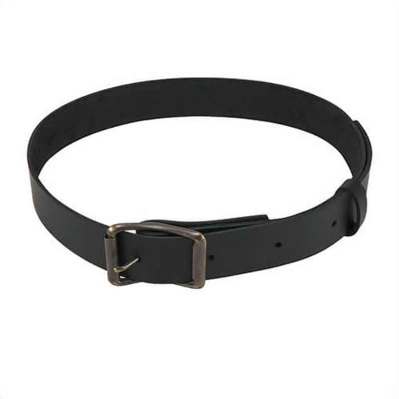 Klein 5202L General Purpose Belt, Heavy Duty, L, 1-1/2 in Belt Width, 38 to 46 in Waist, 1-1/2 in OAW, Leather, Black