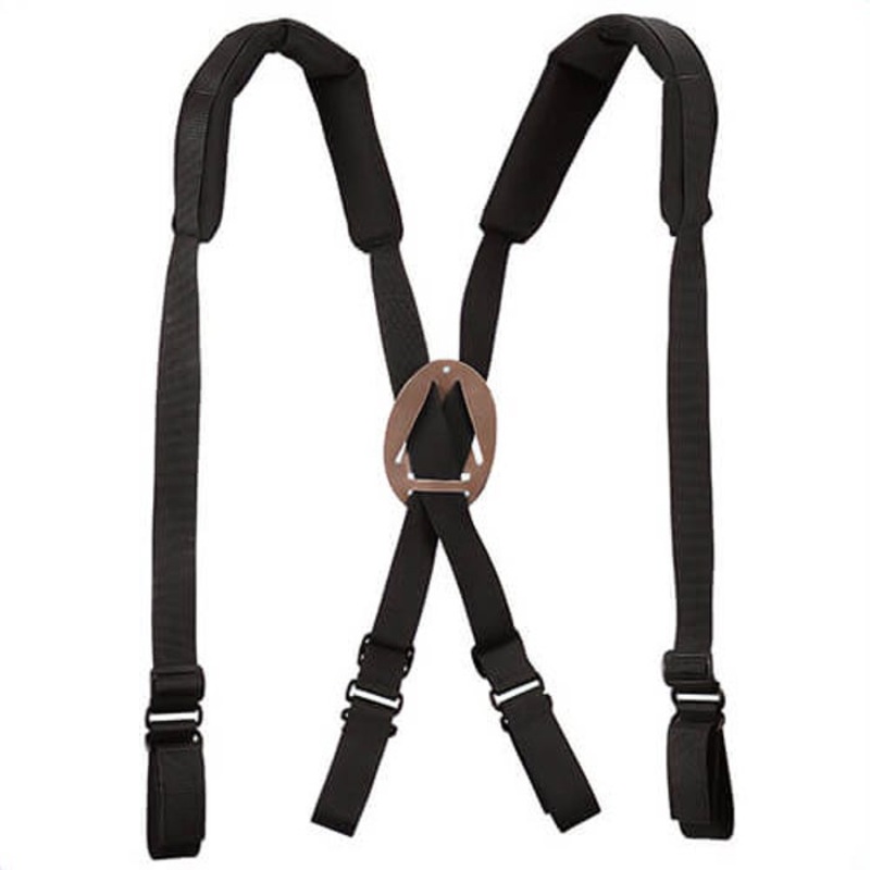 Klein 5717 Padded Suspender, Heavy Duty, Universal, 1-1/2 in Belt Width, Nylon Webbing, Black